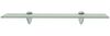 vidaXL Schwebendes Regal, Glas mattiertes Weiß, 0,8 x 20 x 50 cm Bild 2