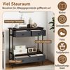 Konsolentisch mit Schubladen industrial Flurtisch mit offenem Ablagefach schmaler Couchtisch Sofatisch Rustikal Braun Bild 3