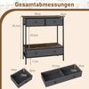 Konsolentisch mit Schubladen industrial Flurtisch mit offenem Ablagefach schmaler Couchtisch Sofatisch Rustikal Braun Bild 2