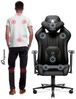 Diablo X-Player 2. 0 Gaming Stuhl Bürostuhl Gamer Chair Stoff 3D Armlehnen Ergonomisches Design Nacken/- Lendenkissen Wippfunktion Schwarz Normal (L) Bild 4