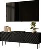 TV-Lowboard Likade 165 3D mit 3 Drehtüren (Farbe: Schwarz) Bild 3