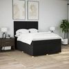 vidaXL Boxspringbett mit Matratze Schwarz 140x190 cm Stoff 3293570 Bild 5