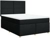 vidaXL Boxspringbett mit Matratze Schwarz 140x190 cm Stoff 3293570 Bild 3