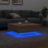 Couchtisch, Sofatisch mit LED-Leuchten Sonoma-Eiche 80x80x31 cm Bild 4