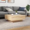 Couchtisch, Sofatisch mit LED-Leuchten Sonoma-Eiche 80x80x31 cm Bild 5