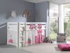 Kinderbett Karolina 210x114x106 Massivholz Weiß Textilset Princess 3 Bild 2