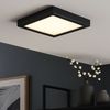 LED Deckenleuchte, schwarz, quadratisch, D 22,5 cm Bild 2