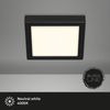 LED Deckenleuchte, schwarz, quadratisch, D 22,5 cm Bild 4