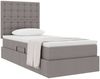 vidaXL Aufbewahrungsbett mit Matratze Taupe 100 x 200 cm Polyester 3371889 Bild 3