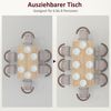 Esstisch 120/160x75x77 cm ausziehbar mit Stahlrahmen, Natural Wood Bild 4