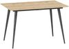 Esstisch 120/160x75x77 cm ausziehbar mit Stahlrahmen, Natural Wood Bild 2
