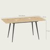 Esstisch 120/160x75x77 cm ausziehbar mit Stahlrahmen, Natural Wood Bild 3