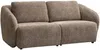 Vente-unique - LIRUNO Sofa Stoff Schokoladenbraun - B 104 cm x H 85 cm x L 200 cm Bild 2