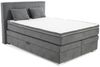 Boxspringbett 140x200 cm Box Bonell Federkernmatratze H4 Topper in Chenille Grau Bild 1