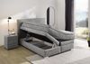 Boxspringbett 140x200 cm Box Bonell Federkernmatratze H4 Topper in Chenille Grau Bild 3