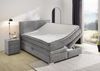 Boxspringbett 140x200 cm Box Bonell Federkernmatratze H4 Topper in Chenille Grau Bild 4