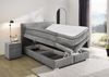 Boxspringbett 140x200 cm Box Bonell Federkernmatratze H4 Topper in Chenille Grau Bild 5