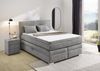 Boxspringbett 140x200 cm Box Bonell Federkernmatratze H4 Topper in Chenille Grau Bild 2