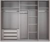 Schwebetürenschrank Kleiderschrank 250 cm Vollausst. Spiegel Glasfront Anthrazit Bild 2