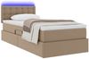 vidaXL Bett mit Stauraum und LED Cappuccino 90 x 190 cm Kunstleder 3371012 Bild 3