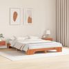 vidaXL Bettrahmen Wachsbraun 140 x 200 cm Massives Kiefernholz 872862 Bild 3
