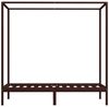 vidaXL Himmelbett-Gestell Dunkelbraun Massivholz Kiefer 100 x 200 cm 283269 Bild 3