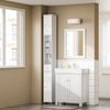 SoBuy BZR167-GW Badezimmer-Hochschrank, MDF, Lackiert, Weiß, 20 x 180 x 20 cm Bild 5