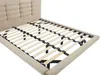 Vente-unique - NISATIO Bett Stoff Beige - B 218 cm x H 107 cm x L 166 cm Bild 5