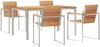 vidaXL Garten Essgruppe 5 pcs Massives Teakholz und Edelstahl 3334823 Bild 2