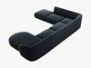 Micadoni 'Miley' 6-Sitzer-Sofa, Panorama-Ecke, links, Beinfarbe Black Plastic, Königsblau, Chenille Bild 3