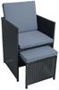 Sitzgruppe Gartenmöbel Set Rattanmöbel 4 Personen Polyrattan Gartenset Schwarz Bild 4