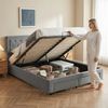 Simurq Stauraumbett Polsterbett 180x200 cm mit Stauraum (1-tlg, Mit 2 Schubladen, Hydraulisch bettkaten), Jugendbett mit Komforthöhe Lattenrost, Leises Design Bett Bild 3
