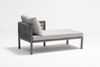 Sanotechnik Lounge-Set 'TOLEDO' 3-teilig, Aluminiumlamellen, Alaunlatten, matt anthrazit, grau, 137x72x64 cm, 64x64x30 cm Bild 2