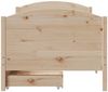 Einzelbetten, Betten für Erwachsene, Massivholzbett ohne Matratze 75x190 cm Kiefernholz de3340 Bild 4