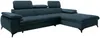 Vente-unique - SAMARA Sofa SamtStoff Blau - B 193 cm x H 75 cm x L 280 cm Bild 4