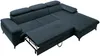 Vente-unique - SAMARA Sofa SamtStoff Blau - B 193 cm x H 75 cm x L 280 cm Bild 5