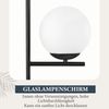 ZMH Tischlampe Wohnzimmer Industrial Nachttischlampe - Schwarz E27 Tischleuchte Modern Glas Design Nachttischleuchte Vintage Retro Tischlicht mit 1,5M Kabel für Schlafzimmer Kinderzimmer Büro Bild 5