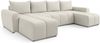 AX LIVING Ecksofas groß Ferrande 317 cm – Sofa beige mit Schlaffunktion & Struktur Bild 2