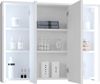 Badezimmerspiegelschrank >Five< LED, Steckdose, in weiß - 86x68x18cm (BxHxT) Bild 2