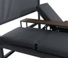 Alu Lounge-Gartenliege HWC-P81, Sonnenliege Daybed, 10cm-Polster 220g/m² 196x165x196cm ~ dunkelgrau, Polster dunkelgrau Bild 5