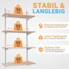 BOOMET Wandregal Metall Regal mit Fichtenböden · Regalsystem in 50 Größen · Weiß, 80 15-tlg, Bausatz · Wandschienen Regalsystem · Regalträger Schienensystem Bild 3