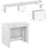 Dmora Tisch- und Stuhlset Badesi, Mehrzweckkomposition, Set mit Konsole und 1 ausziehbarer Bank, 100 % Made in Italy, 66 x 25 x 45 cm, Olmo Bild 3