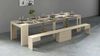 Dmora Tisch- und Stuhlset Badesi, Mehrzweckkomposition, Set mit Konsole und 1 ausziehbarer Bank, 100 % Made in Italy, 66 x 25 x 45 cm, Olmo Bild 2