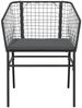 vidaXL Gartenstühle 2 Stk. mit Kissen Schwarz Poly Rattan 369100 Bild 5