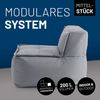 Lumaland Sitzsack-Sofa, Polyester, Mittelteil, Grau, 70 x 81 x 54 cm Bild 2