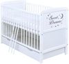 Baby-Delux Babybett Sweet Dreams Bettkasten, Kinderbett Gitterbett 140x70 weiß mit Beißschienen Schublade, Matratze Bild 2