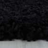 Hochflor Teppich Sima rund - 200 cm Durchmesser - Schwarz Bild 2