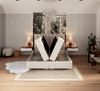 FDM Boxspringbett Polsterbett Stauraumbett Springbett 140x200, 160x200, 180x200cm (MADE IN EU - mit hochwertigem Velours Bezug, Kontinentalbett, dekorativem Kopfteil, Boxspring, mit großen gepolsterten Kopfteil, mit Bettkasten zum aufklappen), zwei Bet... Bild 3