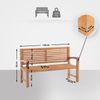 Gartenbank Teakbank DAGAD - Holz Teak 150x59x92 cm | Holzbank 150 Cm Gartenbank Sitzbank Mit Lehne Wetterfest Bank Garten Terrasse Bild 2