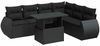 vidaXL 7-tlg. Garten-Sofagarnitur mit Kissen Schwarz Poly Rattan 3326646 Bild 2